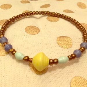 Beaded bangle.